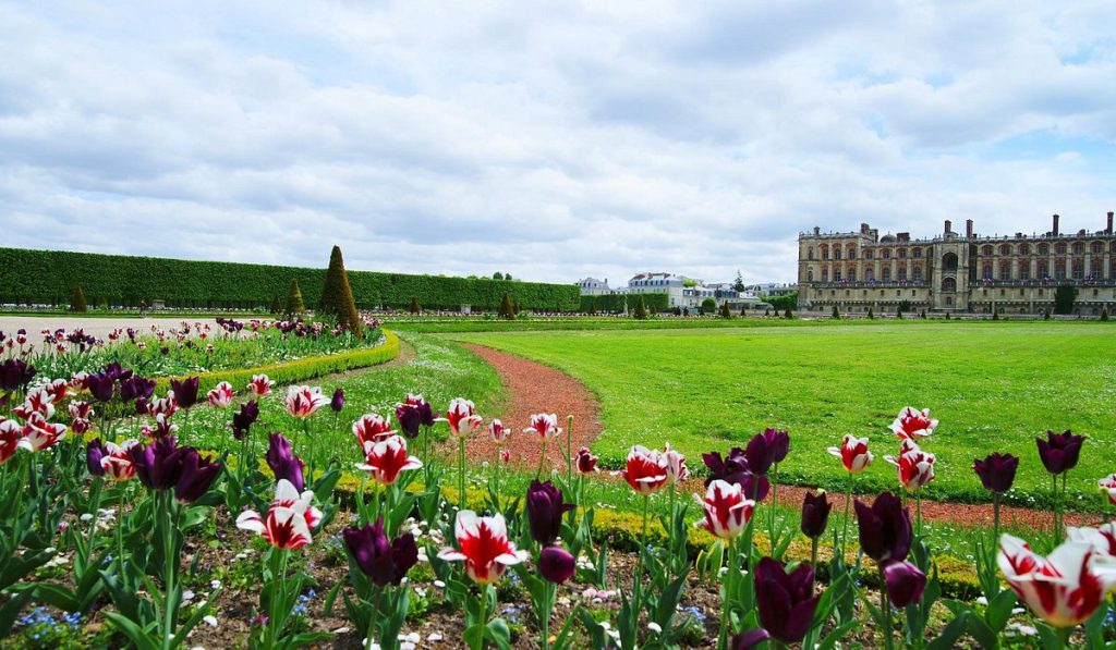 Saint Germain en Laye | Lawn and flowers at Saint-Germain-en-Laye  chateau | Evolve Tours