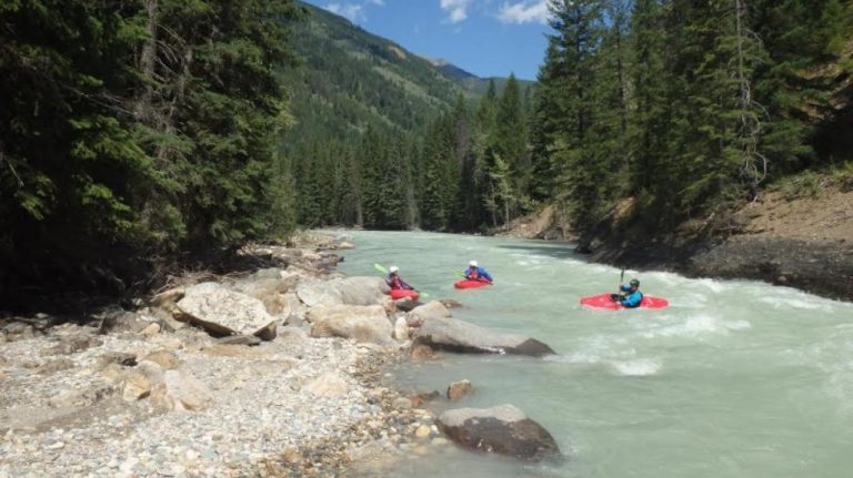 Toby Creek | Kayakers on Toby Creek | Evolve Tours