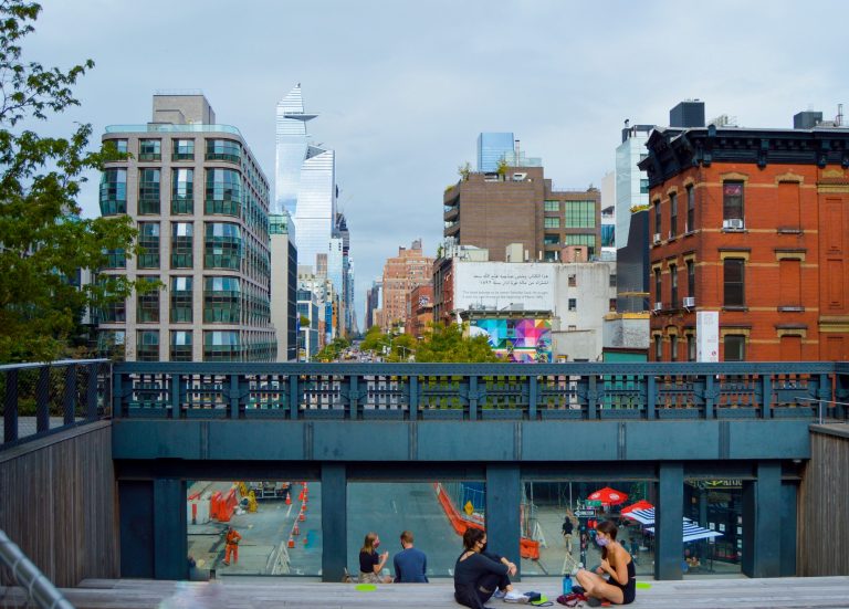 New York City High Line | New York High Line with city buildings | Evolve Tours
