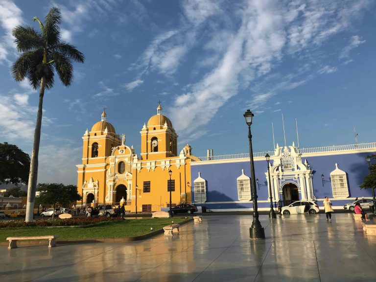 Trujillo | Colorful buildings in Trujillo Peru | Evolve Tours