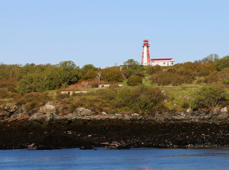 Adventure in New Brunswick | Lighthouse on grassy hill | Evolve Tours