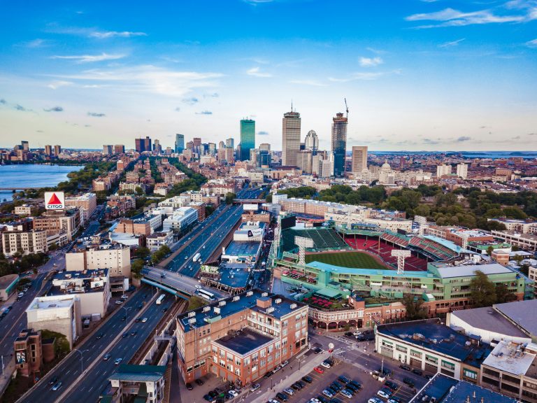 Boston Touring | Aerial view of downtown Boston | Evolve Tours