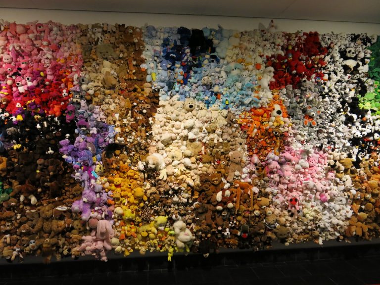 Montreal Museum of Fine Arts | Wall of Beanie Babies at MMFA | Evolve Tours