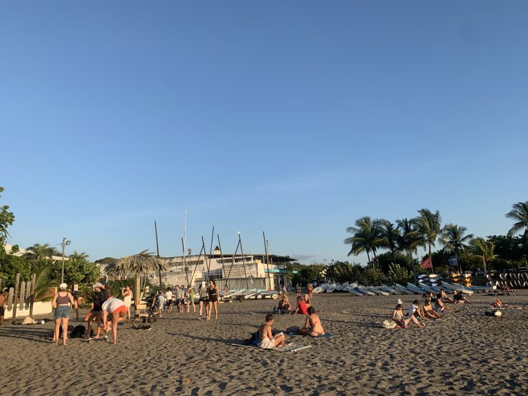 Martinique | students spending time at Plage des Salines | Evolve