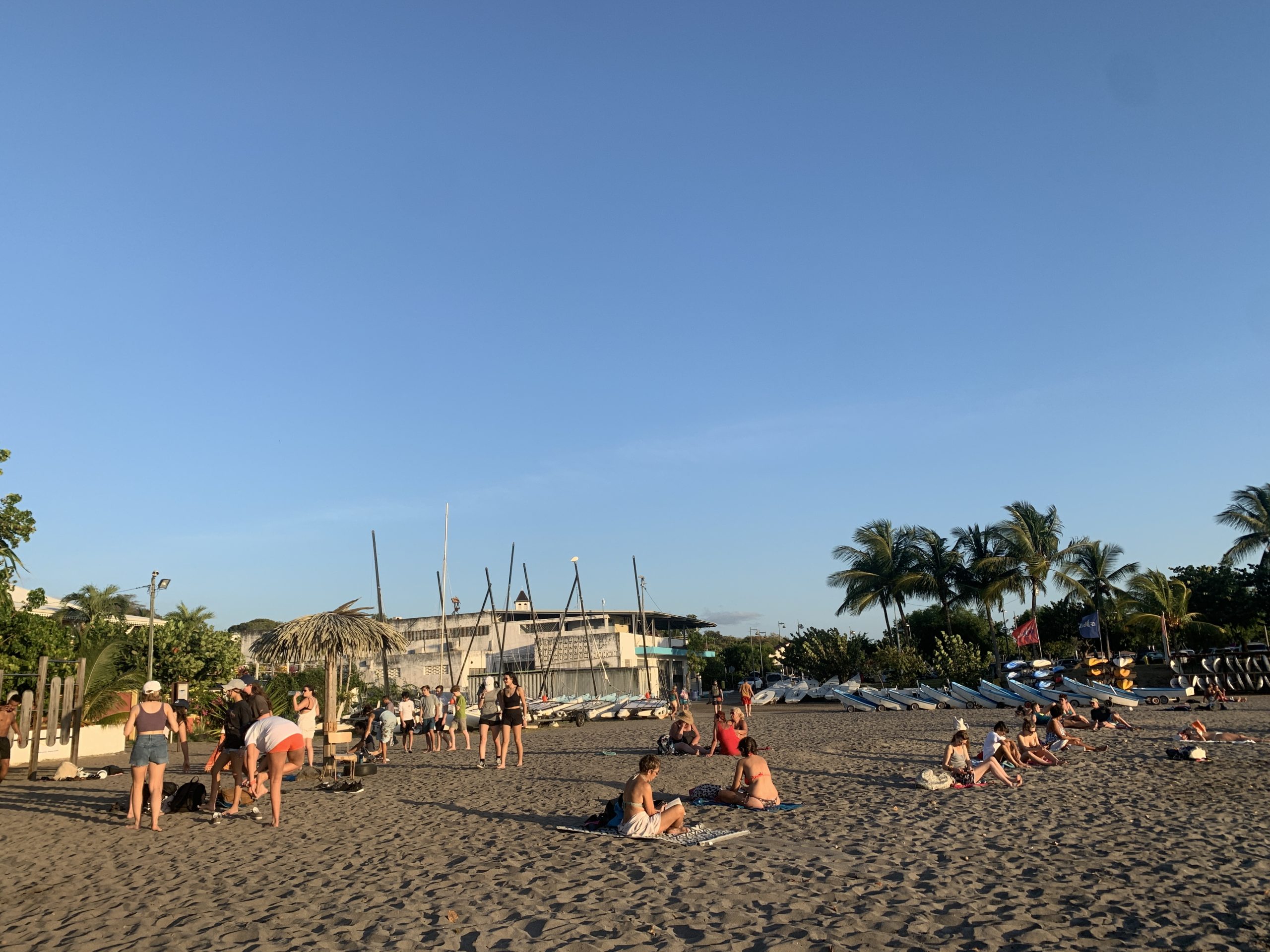 Martinique | students spending time at Plage des Salines | Evolve