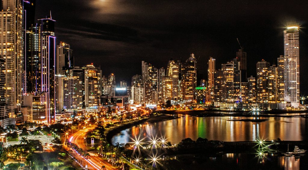 Panama Student Trip | Panama city lights at night | Evolve Tours